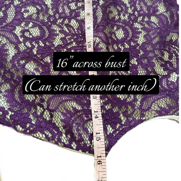 Yellow Star Womens Plum Lace Nude Maxi Off Shoulder Dress Size M USA MADE - Picture 11 of 14